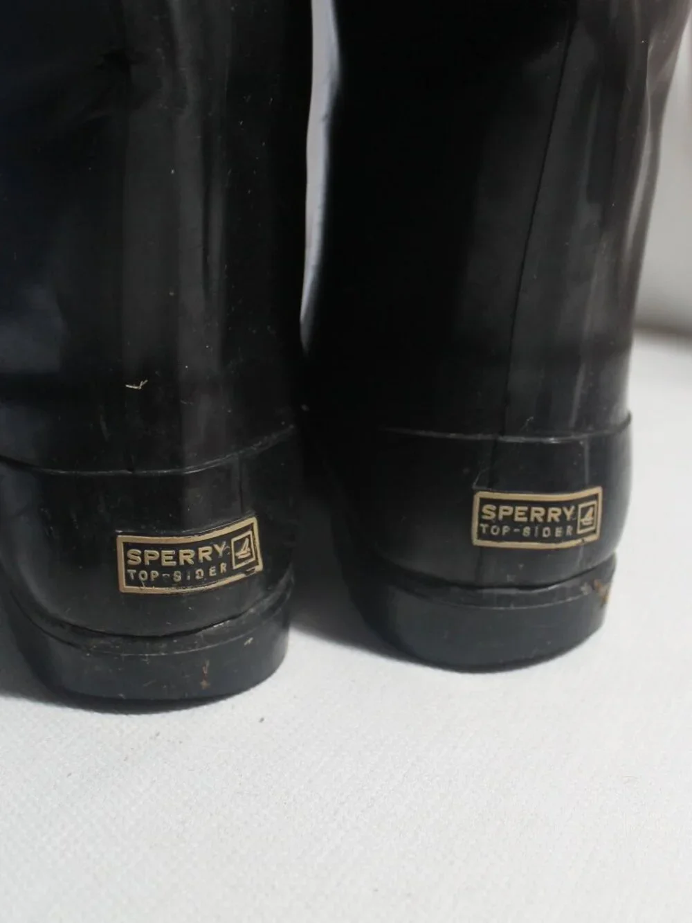 Sperry Top-Sider Waterproof Black Rubber High Boots, Women's 11